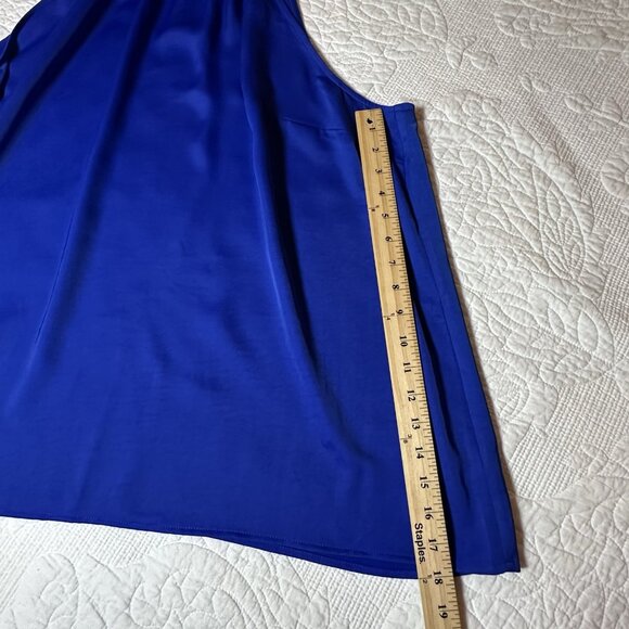 NWT A New Day Womens 3x Royal Blue Halter Top With Tie Back Blouse - Picture 10 of 15